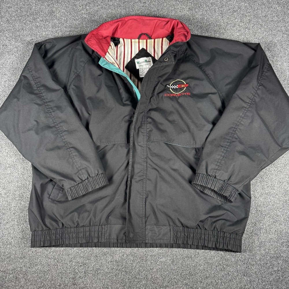 Vintage Chevrolet Racing Jacket Mens XXL  WinnerMate 80s Windbreaker Chevy